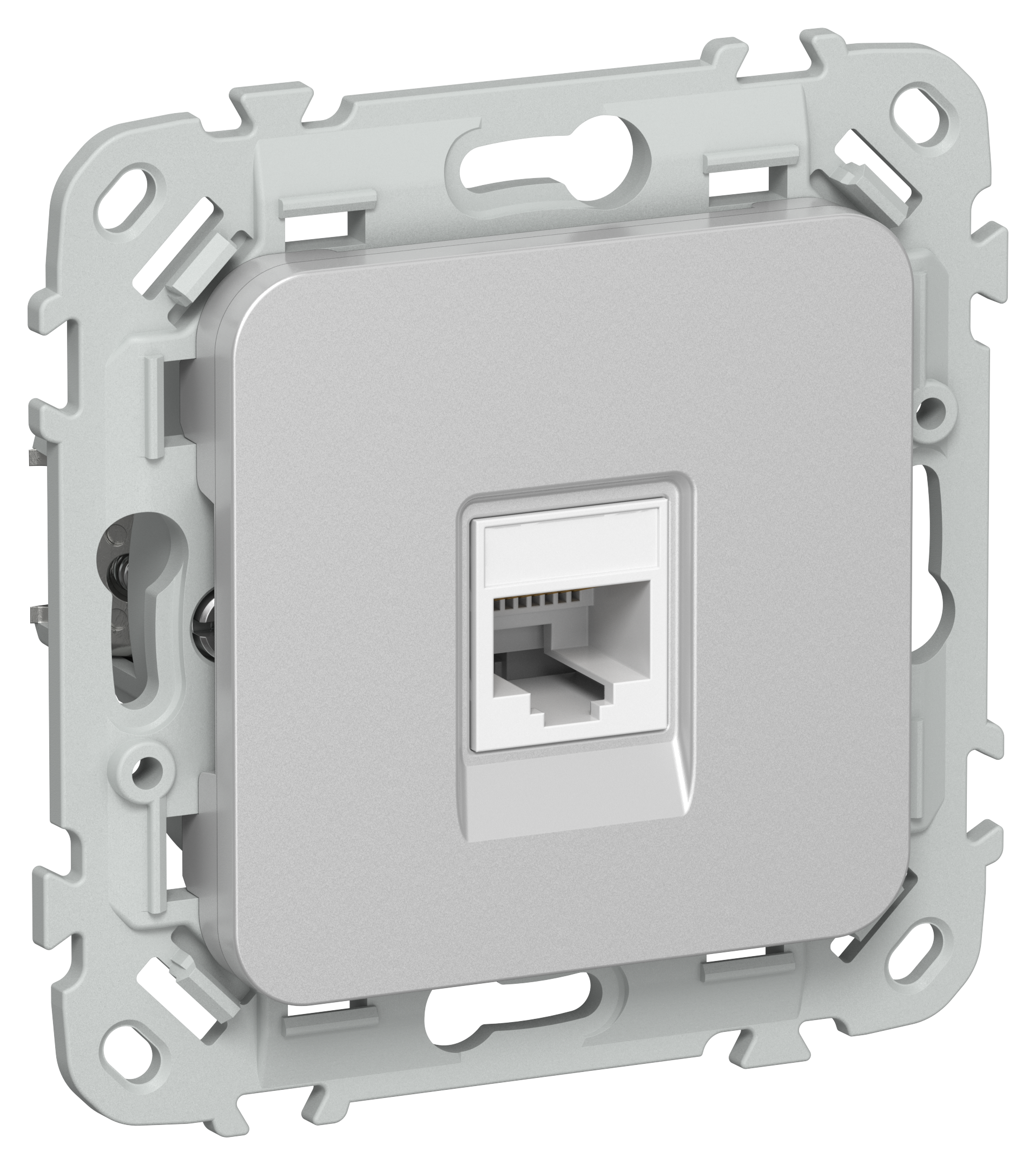 FLITE Розетка компьютерная RJ45 категория 5Е UTP РК5е-1-0-ФлА алюминий IEK