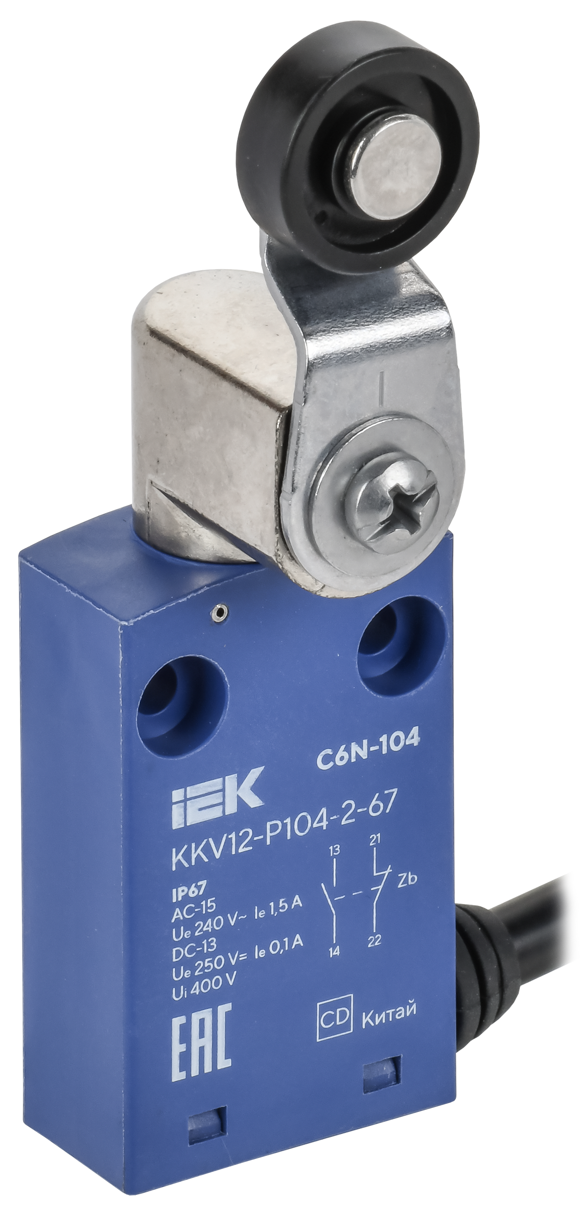 Выключатель концевой C6N-104 рычаг с пластиковым роликом IP67 IEK
