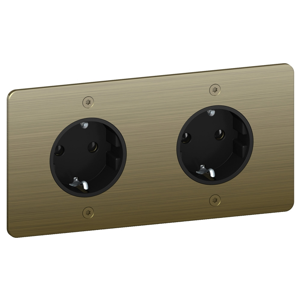 РОЗЕТКА 16Аx2 Schuko 2P+E