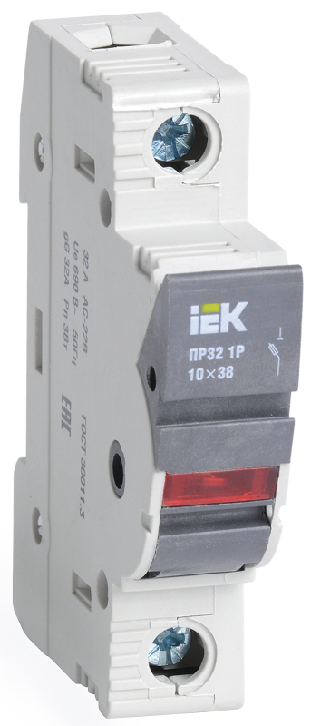 Предохранитель-разъединитель с индикацией ПР32 1P 10х38 32А IEK