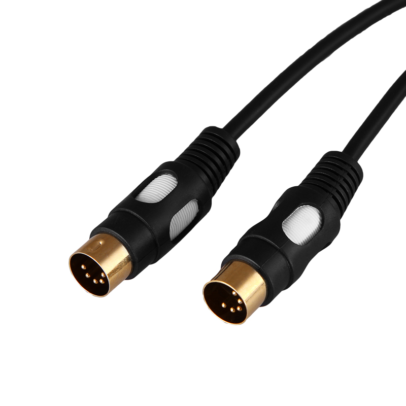 Шнур DIN 5 Pin – DIN 5 Pin, 1,5м, позолоченный REXANT