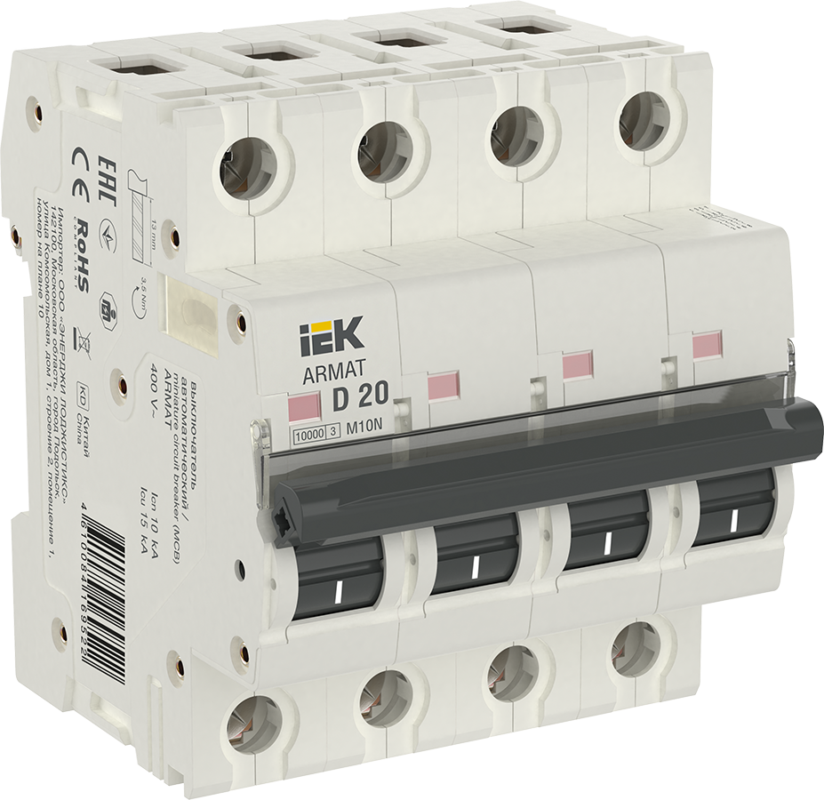 ARMAT Автоматический выключатель M10N 4P D 20А IEK
