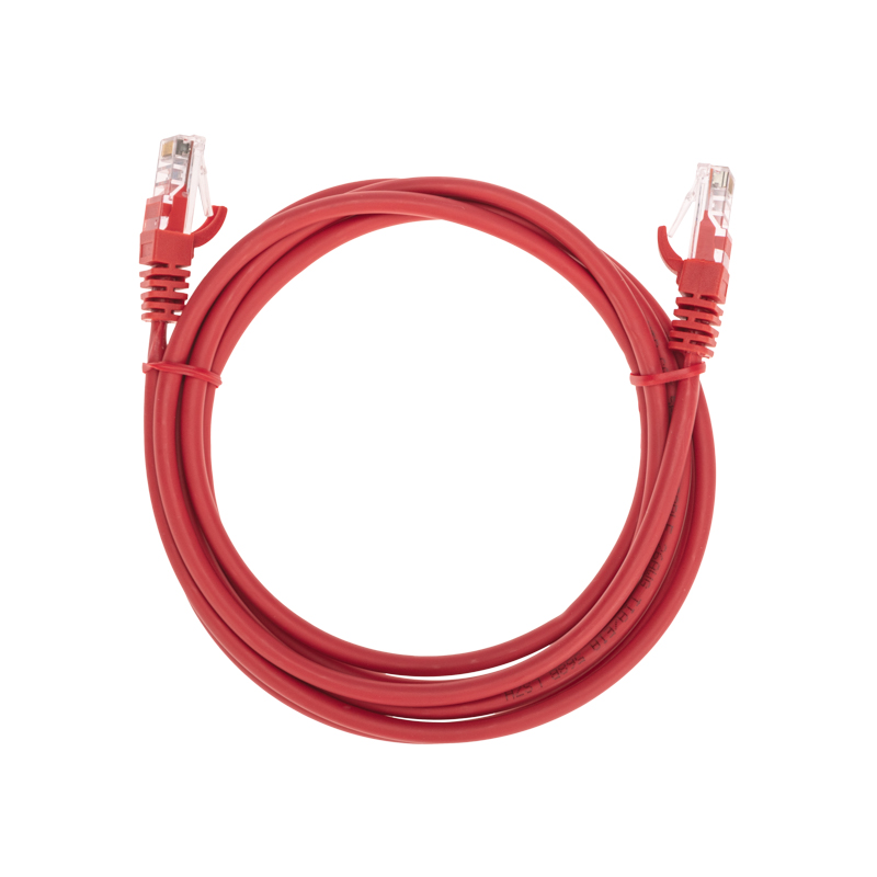 Шнур коммутационный патч-корд U/UTP, CAT 5e, RJ45-RJ45, 26AWG, LSZH, красный, 2м REXANT