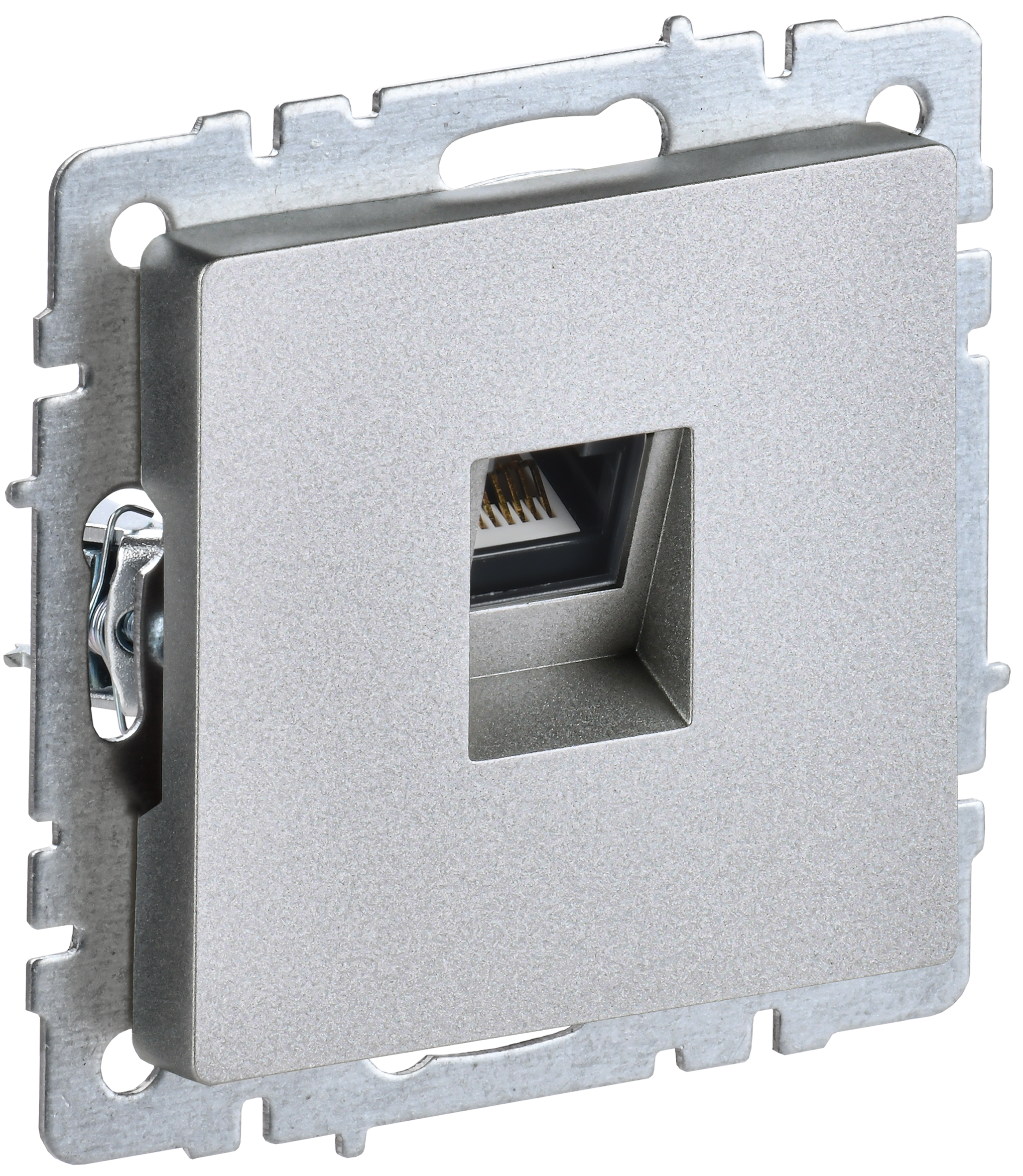 BRITE Розетка компьютерная RJ45 кат.6 РК11-БрА алюминий IEK