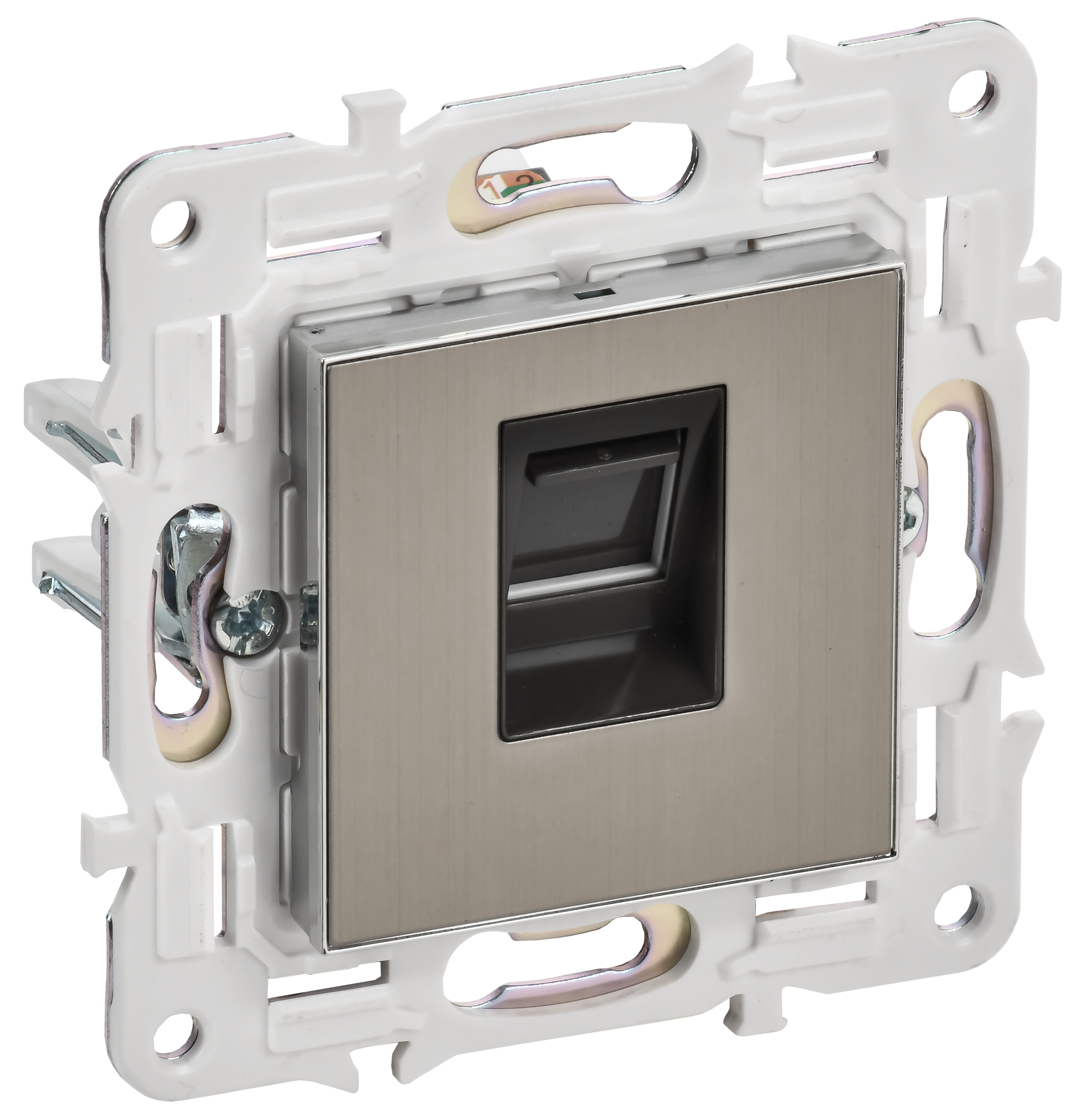 SKANDY Розетка компьютерная RJ45 кат.5E SK-K01N металл никель IEK