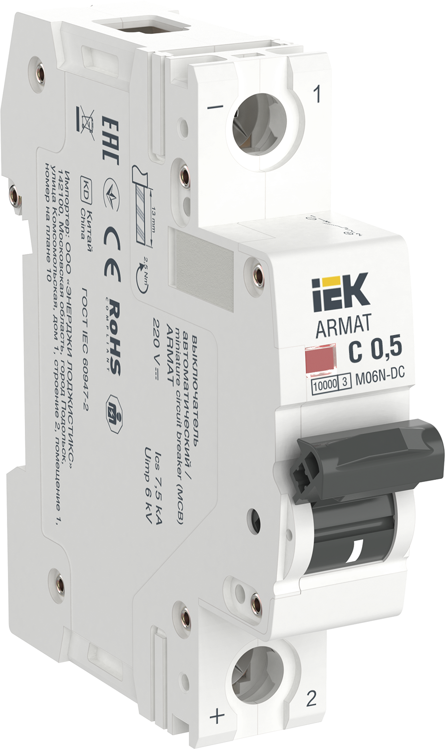 ARMAT Автоматический выключатель M06N-DC 1P C 0,5А IEK