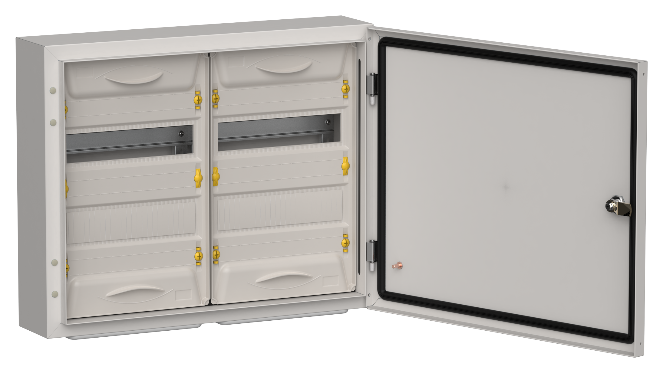 TITAN 5 Корпус металлический ЩРн-48 (2х24) 460х570х140мм IP54 серый (одна дверь) IEK
