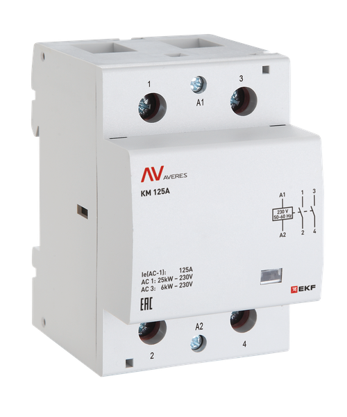Контактор модульный КМ 40А 4NC 110В АС (3 мод.) AVERES EKF
