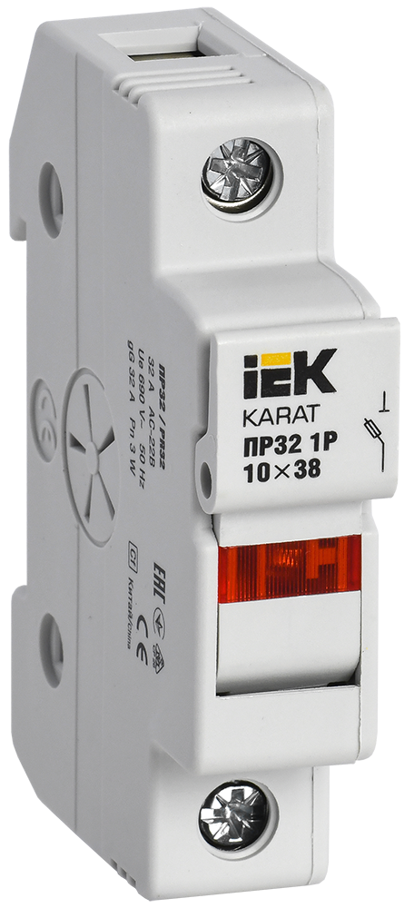 Предохранитель-разъединитель с индикацией ПР32 1P 10х38 32А KARAT IEK