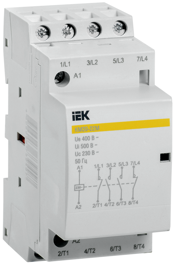 Контактор модульный КМ20-22М AC IEK
