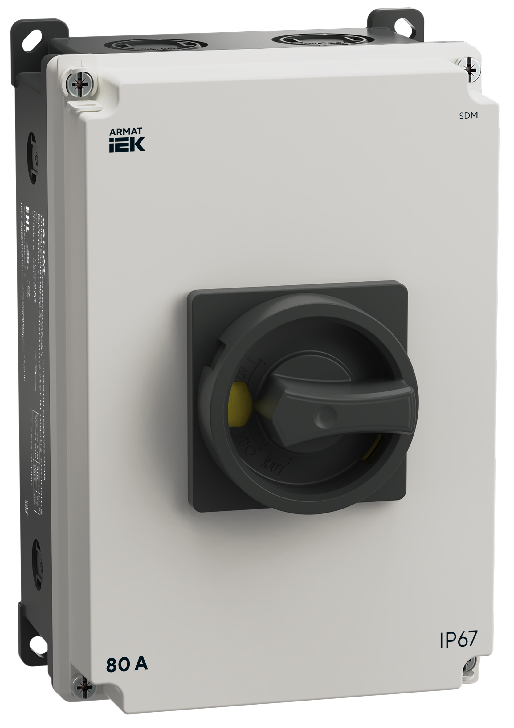 ARMAT Выключатель-разъединитель SDM 3P 80А в пластиковом боксе IP67 IEK