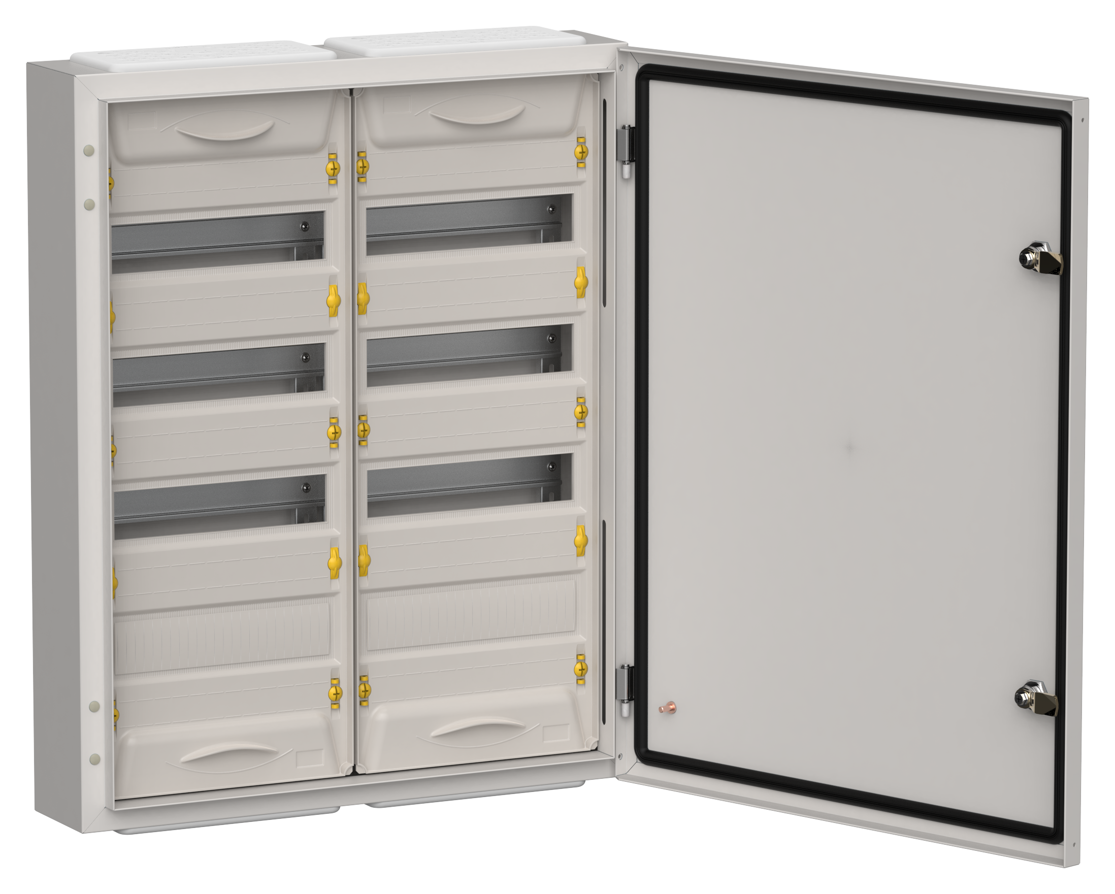 TITAN 5 Корпус металлический ЩРн-96 (2х48) 710х570х140мм IP54 серый (одна дверь) IEK