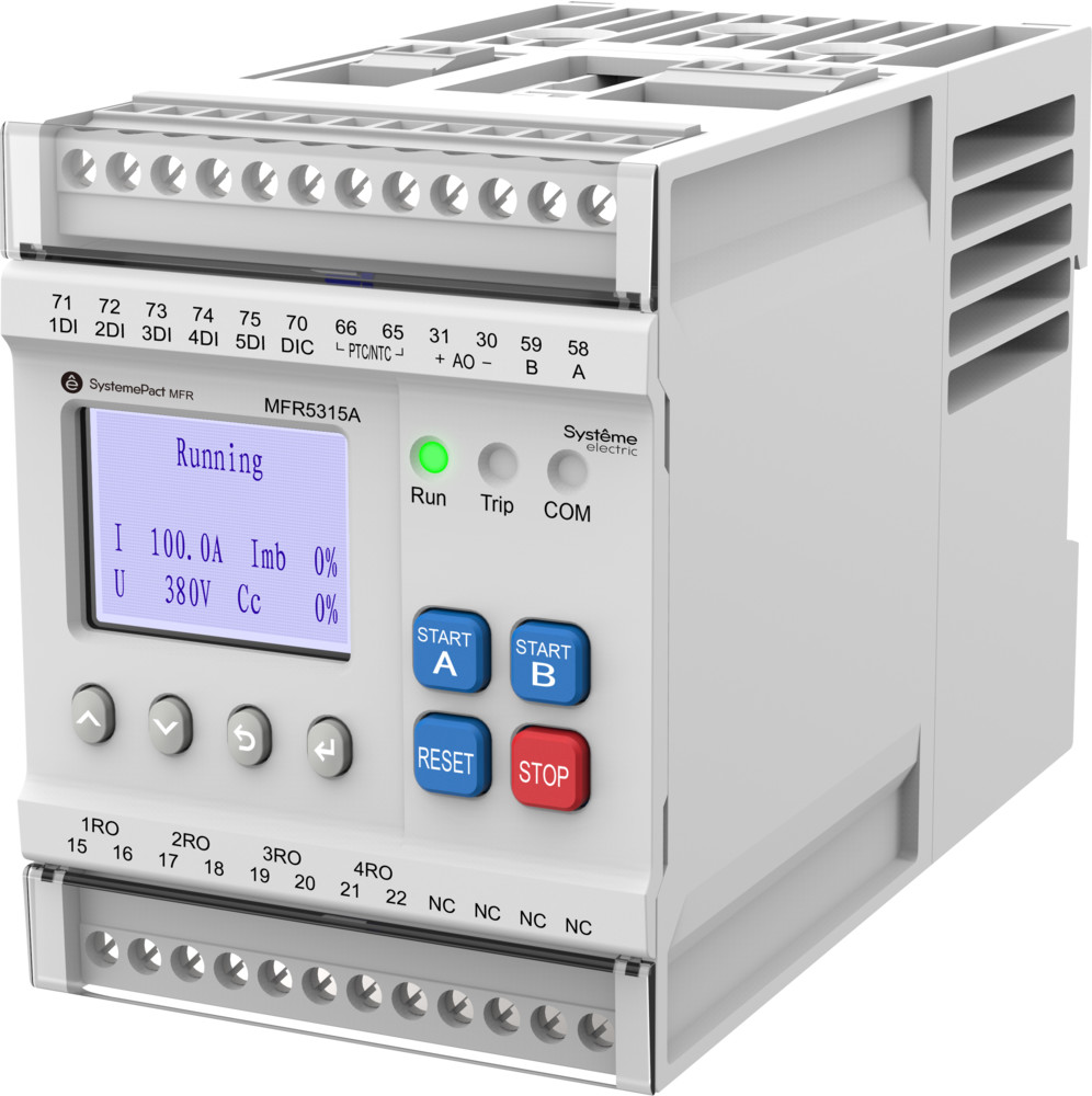 РЕЛЕ MFR530 MODBUS-RTU + ВСТРОЕННЫЙ ДИСПЛЕЙ 0.2-5A ТТ Ø10.5ММ 80-270В AC/DC
