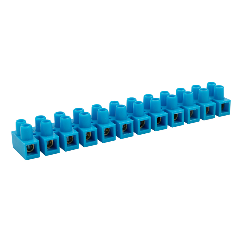 Клеммная винтовая колодка KВ-12 4-12, ток 16 A, полипропилен синий REXANT (10 шт./уп.)
