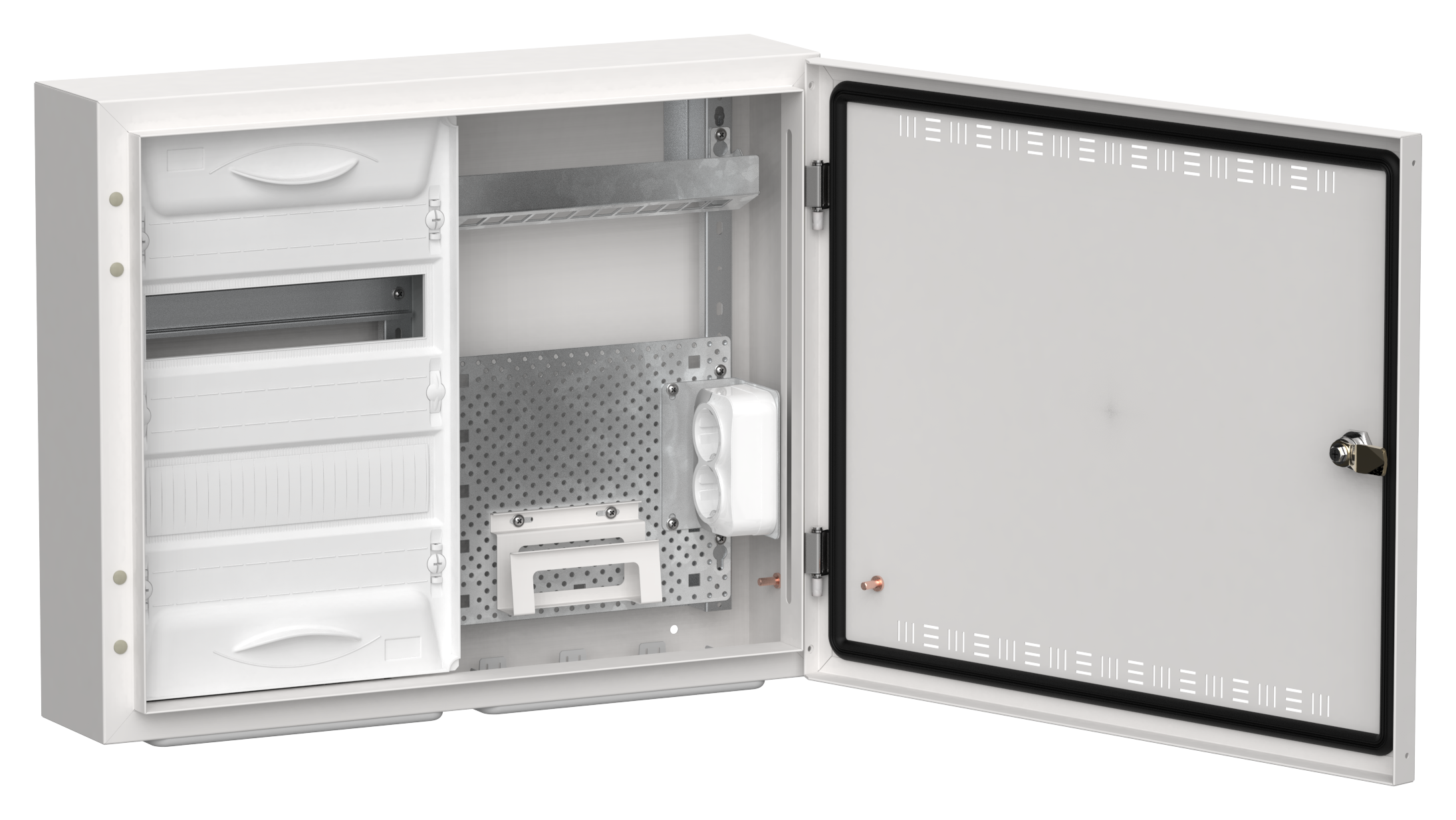 TITAN 5 Корпус комбинированный ЩРн-24 (2х24) 460х570х140мм IP30 белый IEK