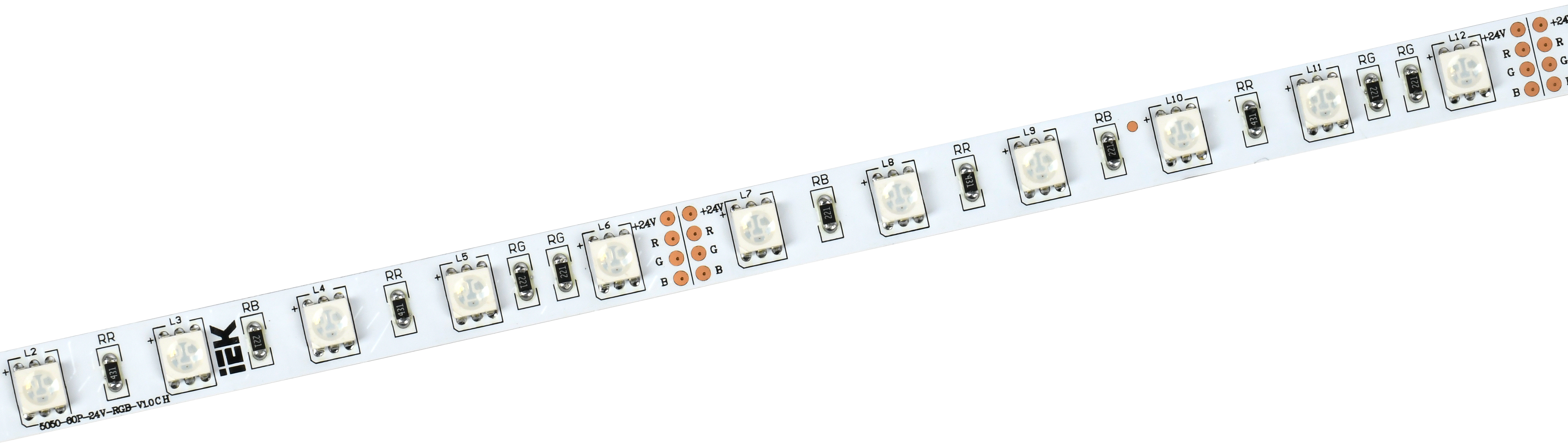 Лента светодиодная 5м LSR-5050RGB60-14,4-IP20-24В IEK