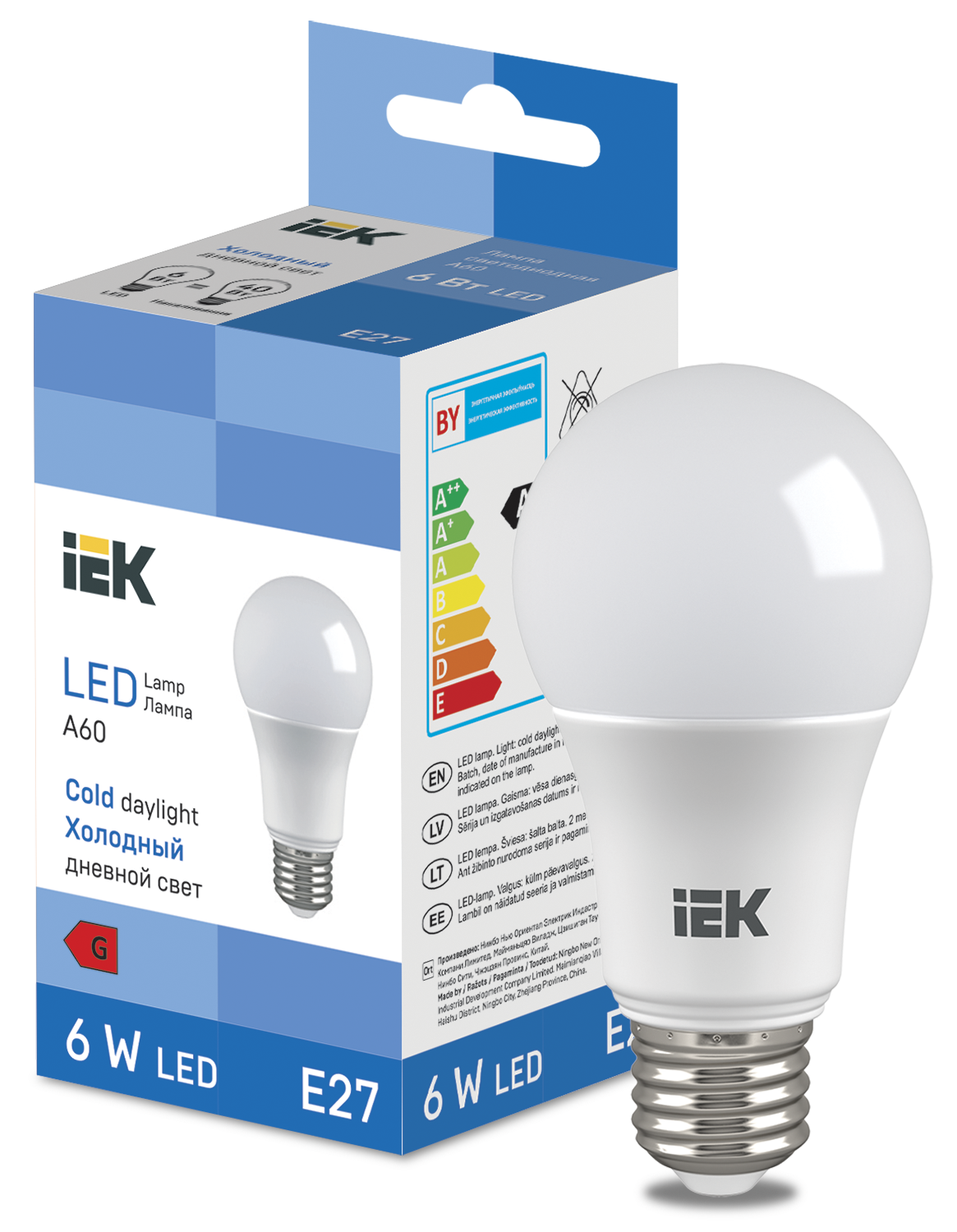 LED Bulb A60 510lm 6500K E27 IEK