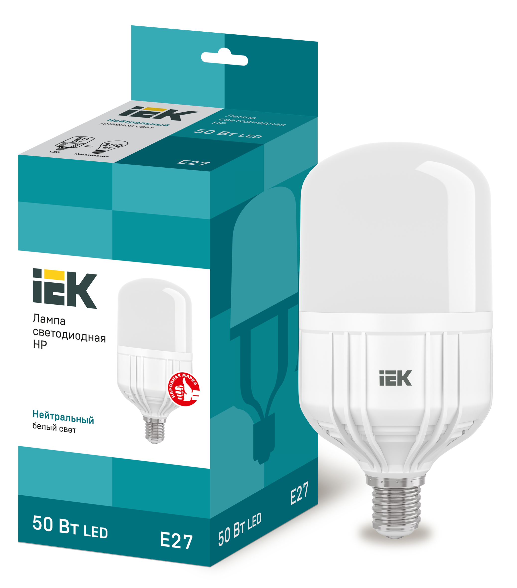 Лампа светодиодная HP 50Вт 230В 4000К E27 IEK
