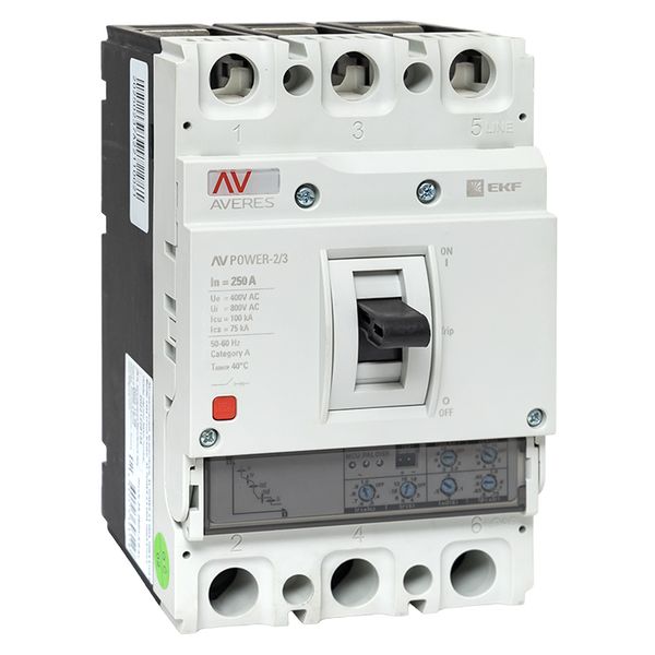 Выключатель автоматический в литом корпусе AV-POWER-2/3 250А 100кА ETU2.0 EKF