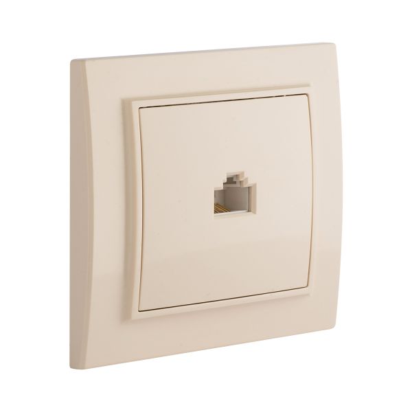 Розетка RJ-45 1-мест. СП бежевый Минск EKF
