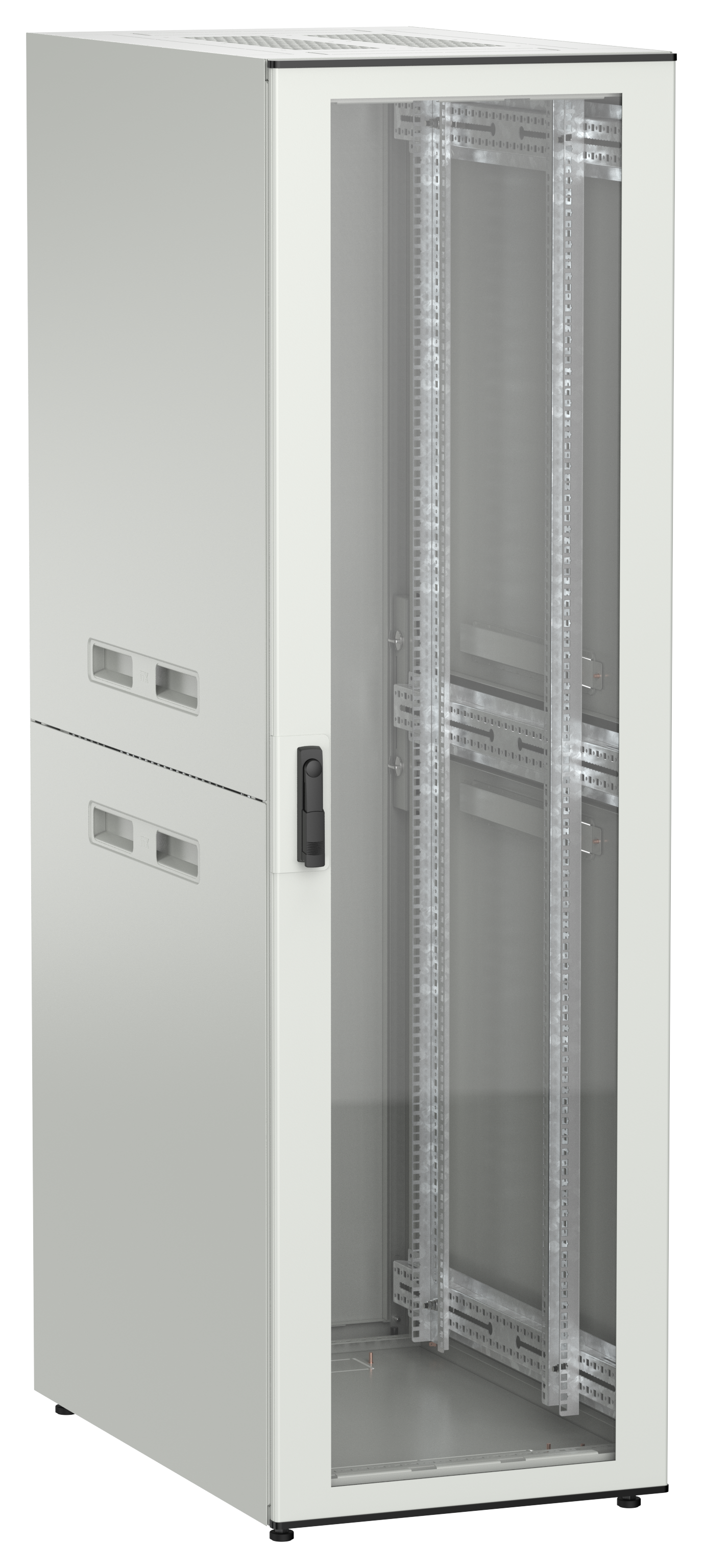 ITK UNITBOX N Шкаф сетевой 19" напольный 42U 600х1000мм стеклянная передняя дверь серый