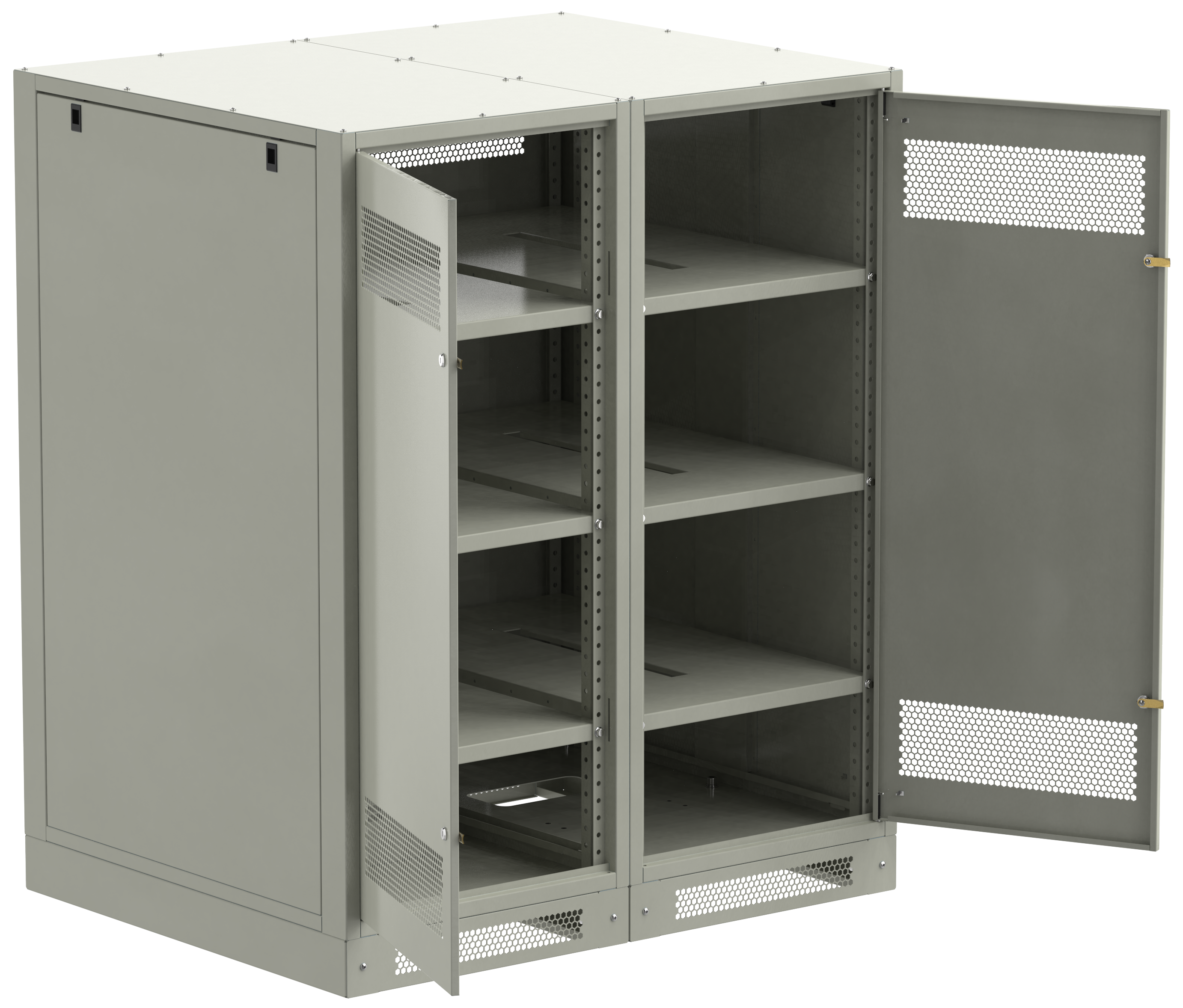 ITK LINEA B Шкаф аккумуляторный (пустой) 1450х1200х950мм двустворчатая металлическая дверь серый