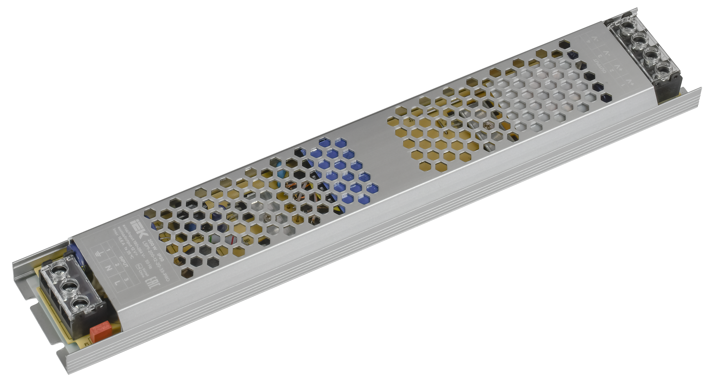 Драйвер LED ИПСН-PRO 200Вт 12В блок-клеммы IP20 IEK