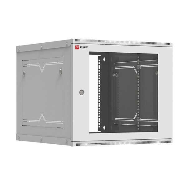 Шкаф телекоммуникационный настенный разборный 9U (600x650) дверь стекло, Astra серия EKF PROxima