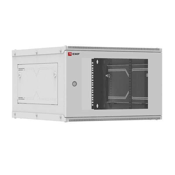 Шкаф телекоммуникационный настенный разборный 6U (600x650) дверь стекло, Astra серия EKF PROxima