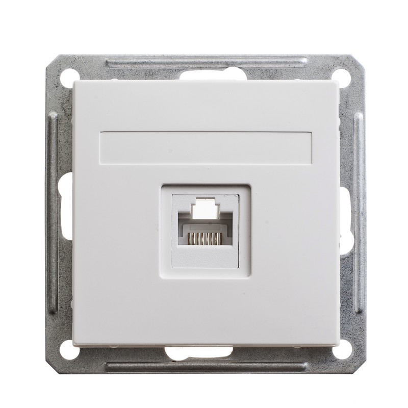 W59 РОЗЕТКА компьютерная RJ45 кат.5Е, механизм, БЕЛЫЙ