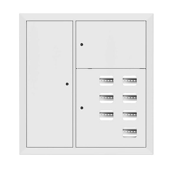 Щит этажный 7 кв. RAL9003 со слаботочным отсеком слева (1000x950x150) EKF PROxima