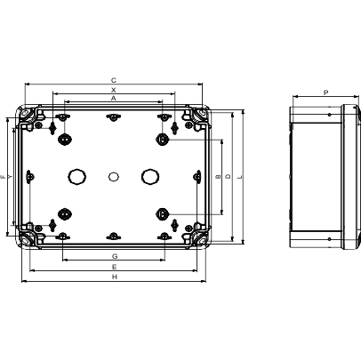 ПЛАСТИКОВАЯ КОРОБКА 74x74x54 PK-UL IP66