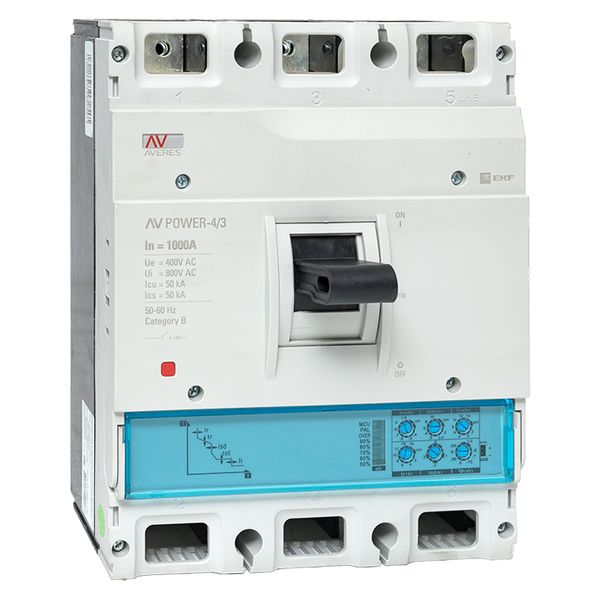 Выключатель автоматический в литом корпусе AV-POWER-4/3 1000А 50кА ETU2.0 EKF