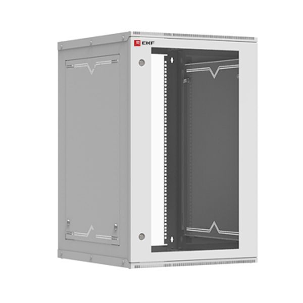 Шкаф телекоммуникационный настенный разборный 18U (600x650) дверь стекло, Astra серия EKF PROxima