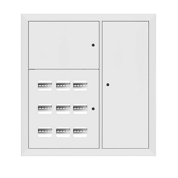 Щит этажный 9 кв. RAL9003 3 окна в ряд по гориз. (1000x950x150) EKF PROxima