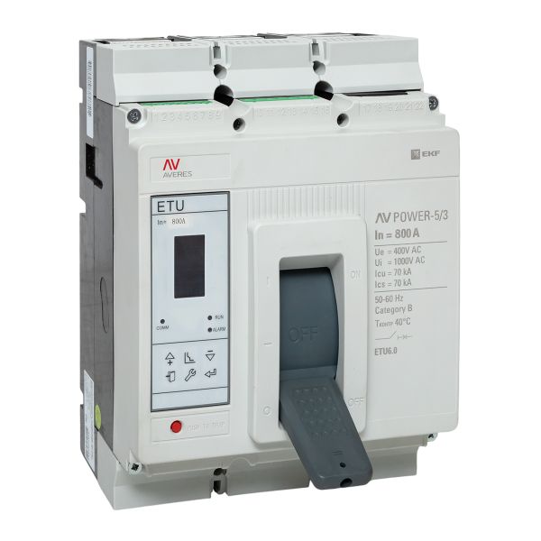 Выключатель автоматический в литом корпусе AV-POWER-5/3 800А 70кА ETU6.0 EKF