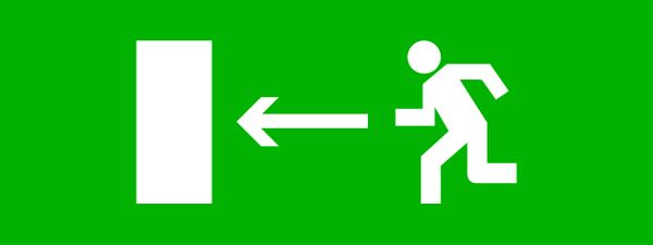 Пиктограмма "Направление налево" 320x120мм (для EXIT, SAFEWAY-40) EKF