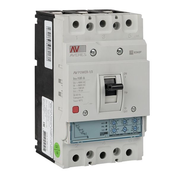 Выключатель автоматический в литом корпусе AV-POWER-1/3 100А 100кА ETU2.0 EKF