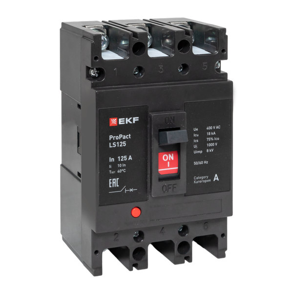 Выключатель автоматический в литом корпусе ProPact LS125 160А 3P 18кА EKF