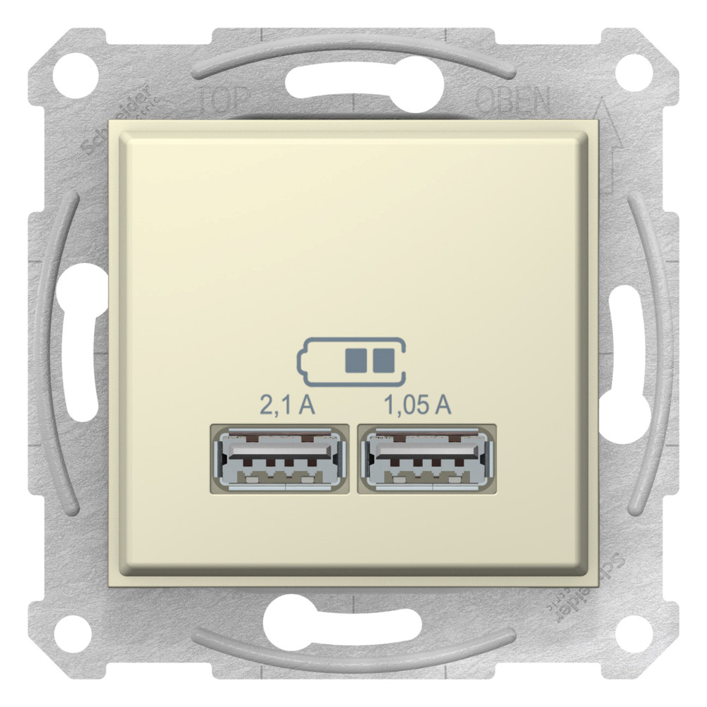 SEDNA, USB мех-м 2,1А, БЕЖЕВЫЙ