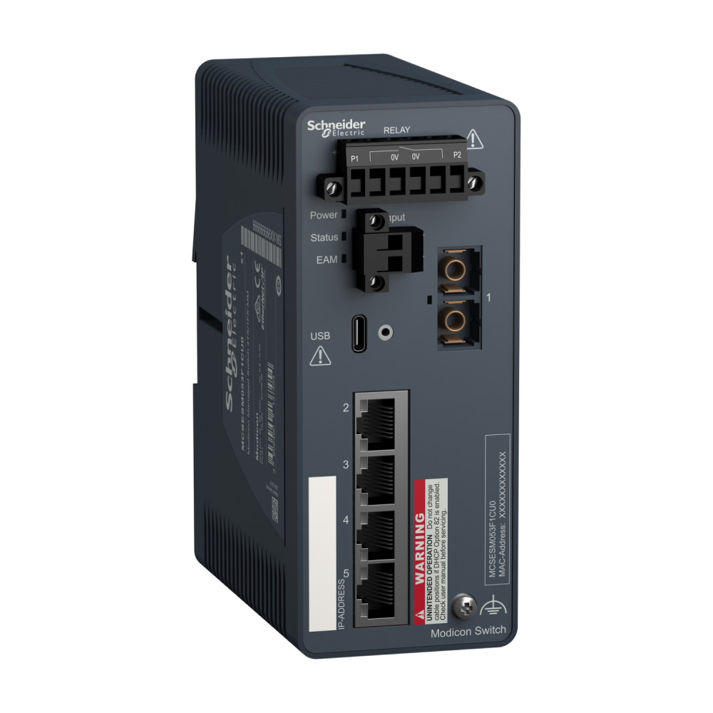 Коммутатор управляемый Modicon, 4TX/1FX-MM