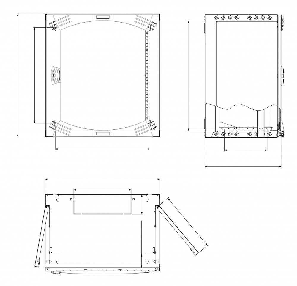 Настенный шкаф OPB 12U 600х400 19"