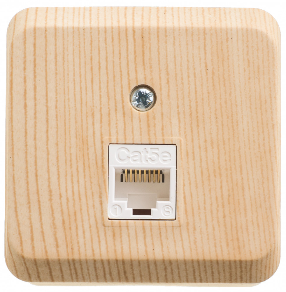 ЭТЮД О/У компьютерная РОЗЕТКА RJ45 кат.5е, СОСНА, Россия