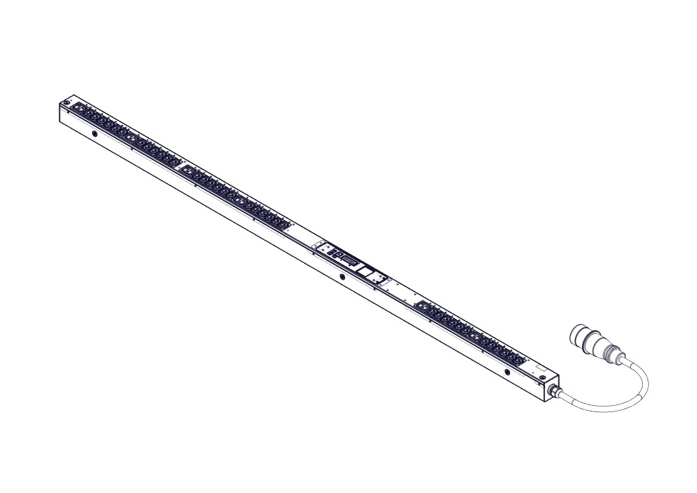 БРП Uniprom, управляемый, 0U, 400В, 3Ф, 16A, 36xC13 6xC19, 3м кабель, IEC309