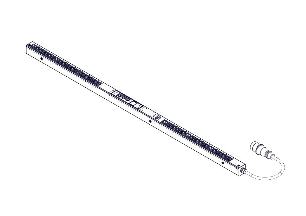 БРП Uniprom, управляемый, 0U, 240В, 1Ф, 32A, 36xC13 6xC19, 3м кабель, IEC309