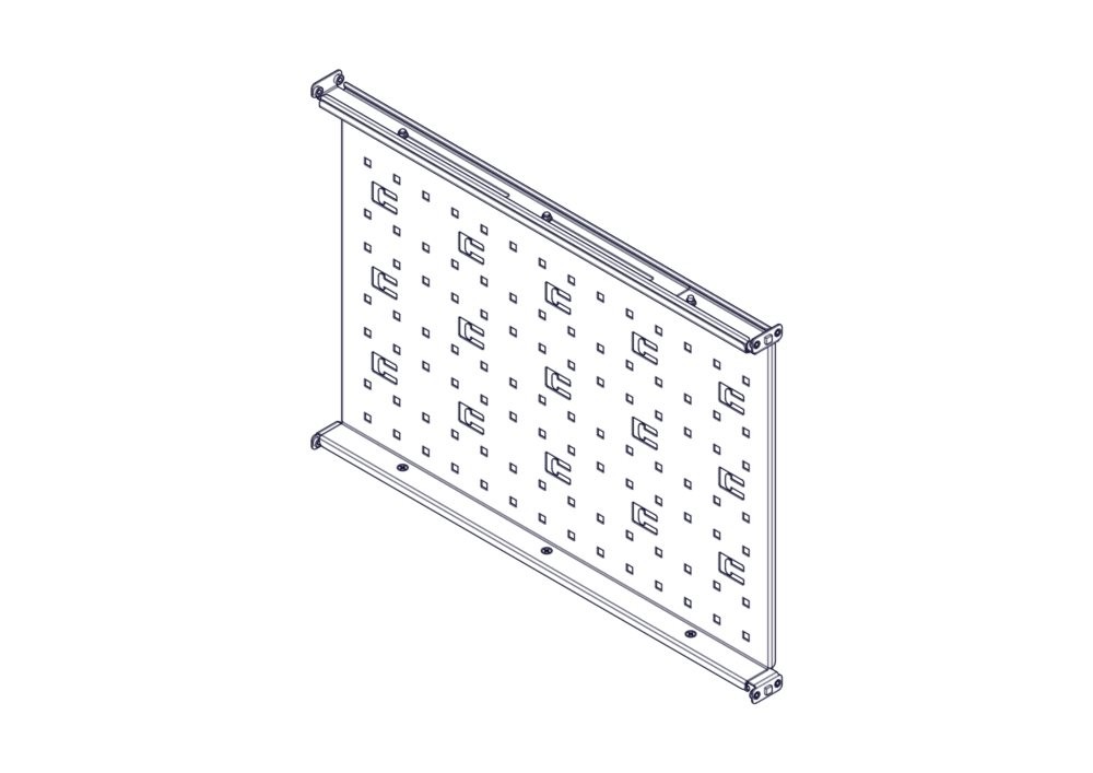 Фиксированная полка Systeme Electric, серия Uniprom, 1U, 650мм, до 100кг