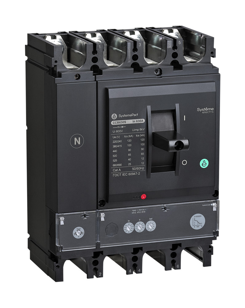 АВТ.ВЫКЛ SYSTEMEPACT CCB630 36KA 4P4D S2.3 630A РЫЧАГ