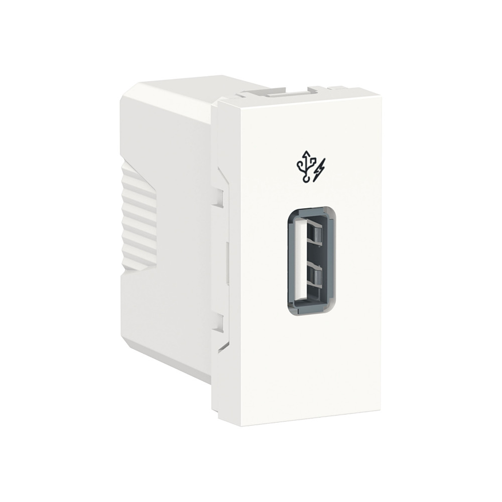 UNICA MODULAR РОЗЕТКА USB, 5 В / 1000 мА, 1 модуль БЕЛЫЙ
