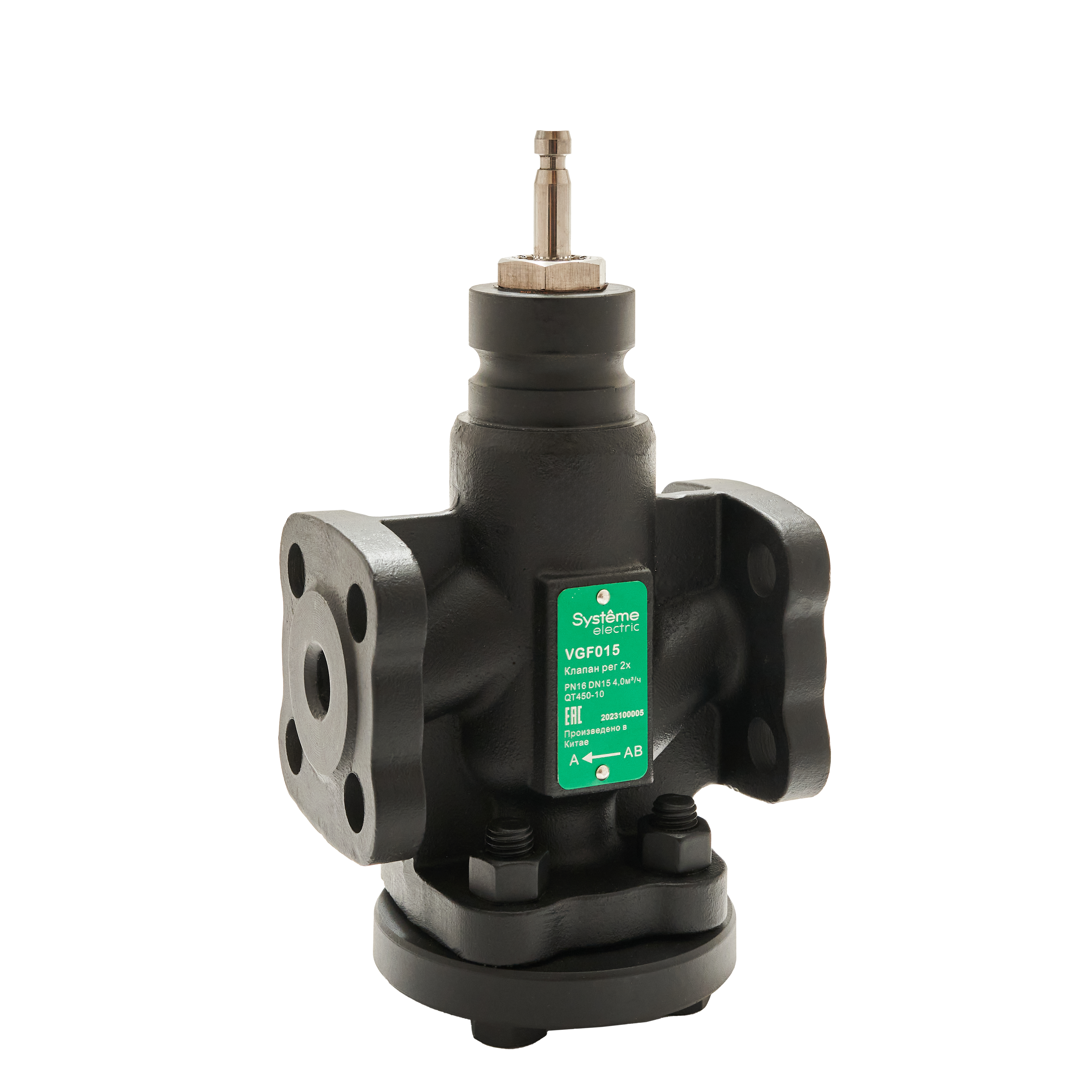 Клапан регулирующий 2-ход фланц PN16 DN15 4,0м³/ч -20…+130°С