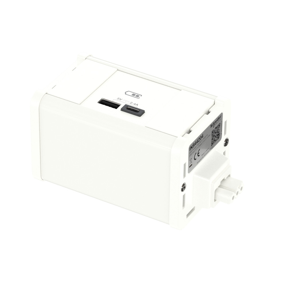 US+ Блок USB типа A/C БЕЛЫЙ